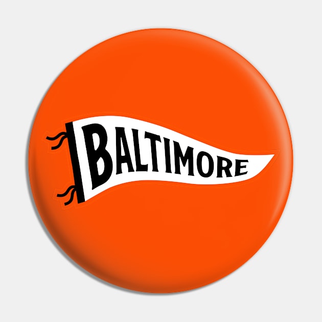 Baltimore Pennant - Orange Pin by KFig21