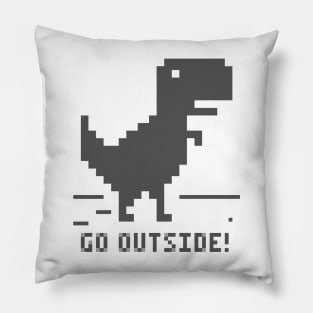 Offline Dino - grey Pillow