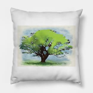 Watercolor Tree Pillow