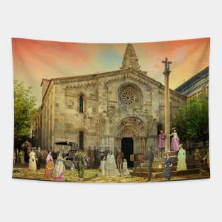 Wedding in the Collegiate Church of Santa María del Campo Tapestry