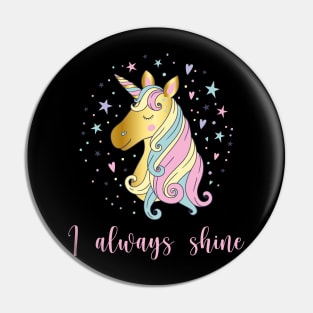 Glitter Unicorn Shine Pin