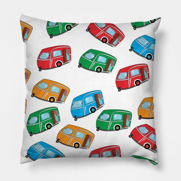 Caravan pattern Pillow by nickemporium1