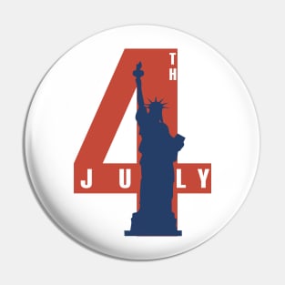 4th July Statue Of Liberty Pin