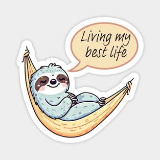 Living my best life. Funny hammock design Magnet