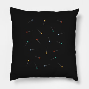 Pins & Needles in White by Suzie London Pillow