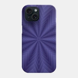 Indigo Geometric Hypnotic Star Pattern in Pretty Violet Purple Ombre Phone Case