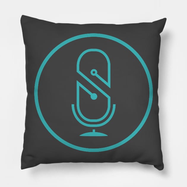 SquadCast Teal Mic Pillow by SquadCast FM