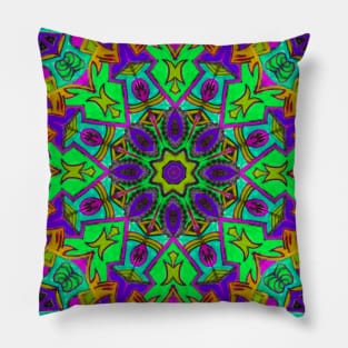 Vibrant Mandala Pillow