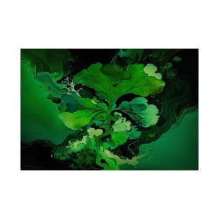 St Patricks Day Artwork - Green abstract artwork T-Shirt