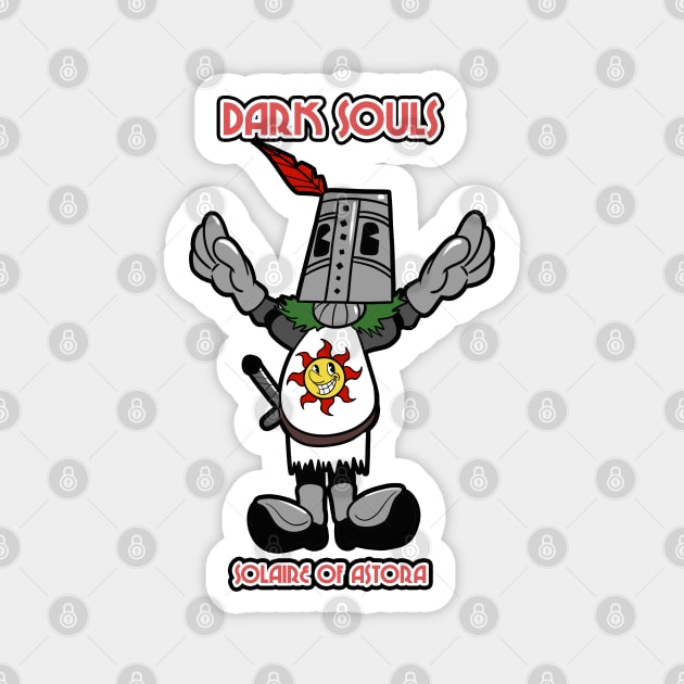 Solaire of Astora Cuphead Style! Magnet by Mustakro