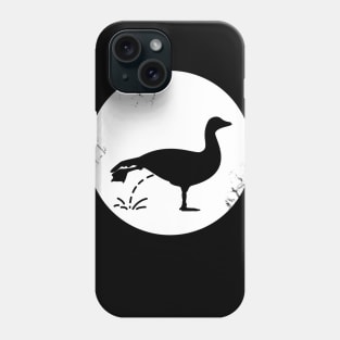 peeing duck - dark Phone Case