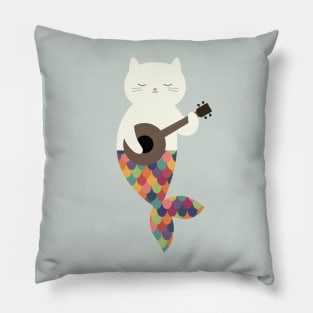 White Meowmaid Pillow