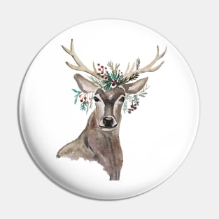 Reindeer at Christmas Pin