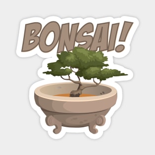 Bonsai! A bonsai tree in a decorative pot Magnet