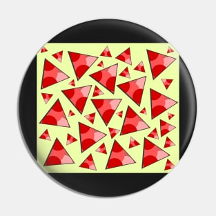 Floating triangles in red Pin