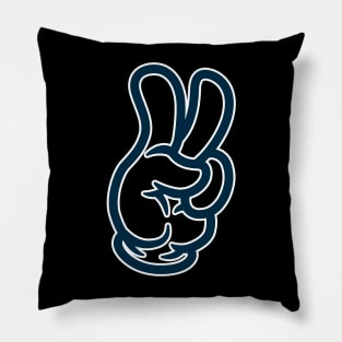 Peace Sign Hand - Comic retro Pillow