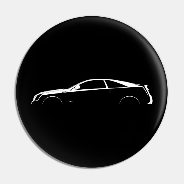 Cadillac CTS-V Coupe (2011) Silhouette Pin by Car-Silhouettes