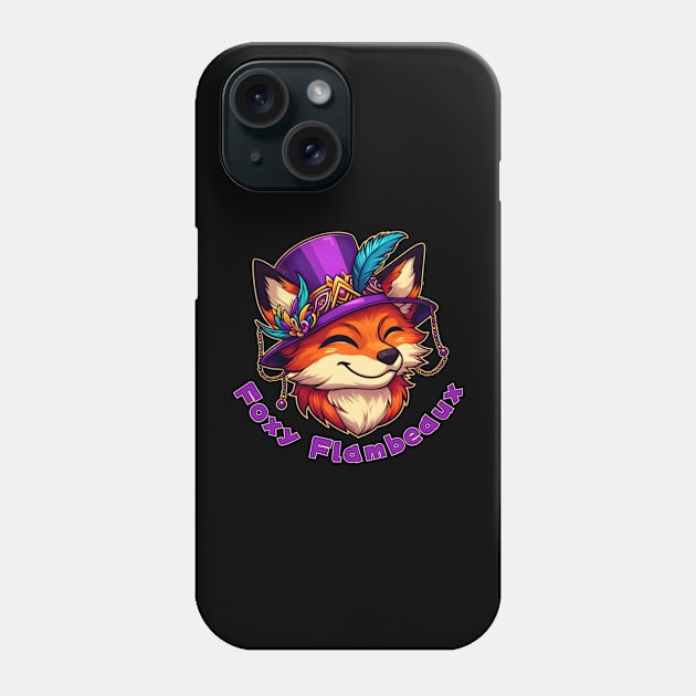 Foxy fardi gras Phone Case by Japanese Fever