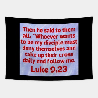 Bible Verse Luke 9:23 Tapestry