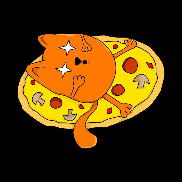 Funny stoned Pizza Cat by Foxxy Merch