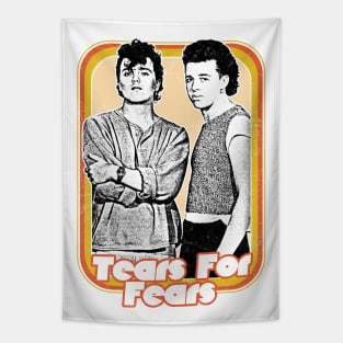 80s Vintage-Style Tears For Fears Design Tapestry