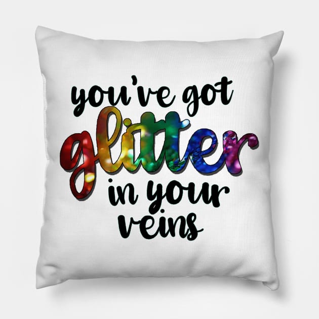 Cher Mamma Mia Glitter Pride Pillow by baranskini