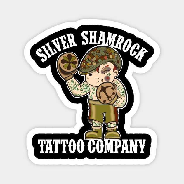 Silver Shamrock Tattoo Company Irish Kewpie Boxer Shop Shirt Magnet by Silver Shamrock Tattoo Company