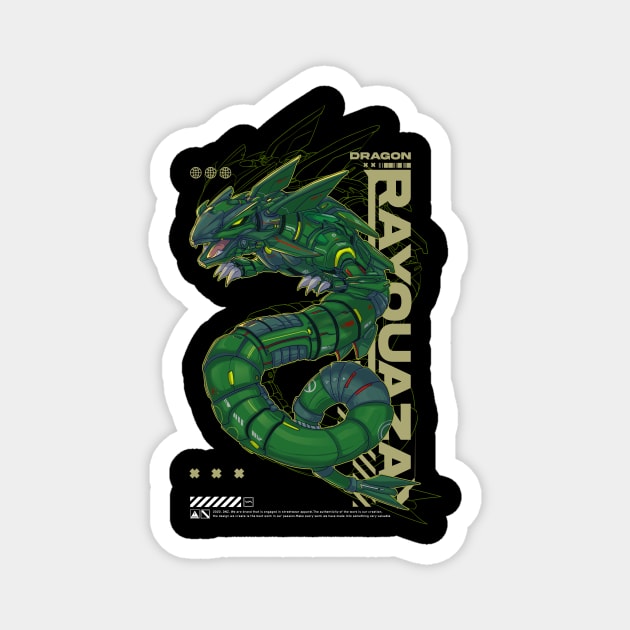 Mecha dragon rayqua Magnet by Dnz