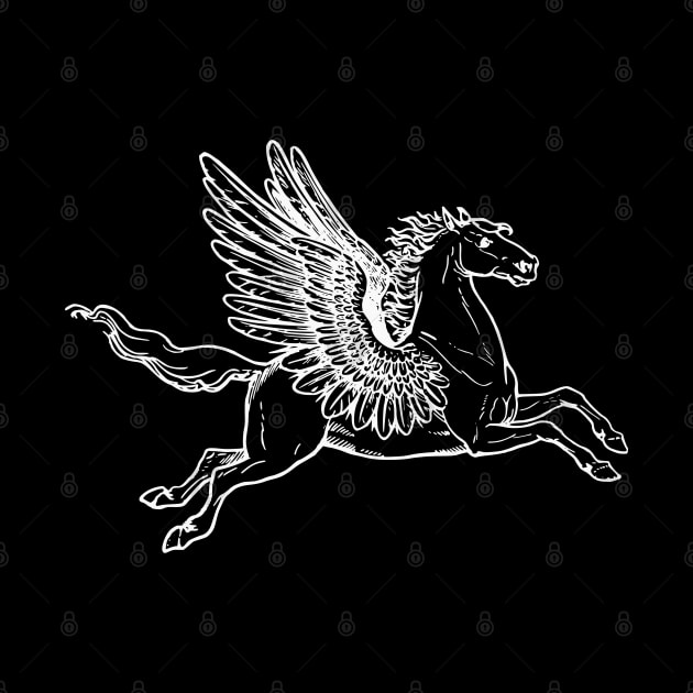 Mythical Heraldic Pegasus by Vintage Boutique