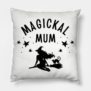 Magickal Mum Witch and Cat Mother's Day Cheeky Witch® Pillow