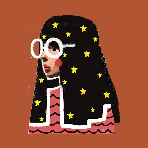 The Girl With Stars In Her Hair by Hello Earthling