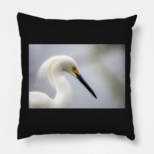 Snowy Egret Pillow