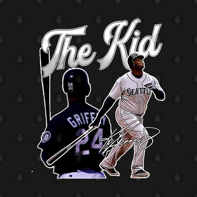 Ken Griffey Jr The Kid Basketball Legend Signature Vintage Retro 80s 90s Bootleg Rap Style by CarDE