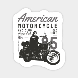 NYC Club Vintage Motorcycle Tee | Urban Biker Magnet