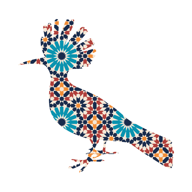 Mohawk Bird Silhouette with Pattern by deificusArt