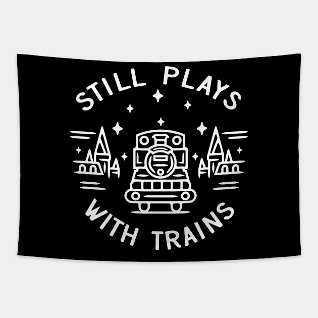 Model Train Locomotive Model Maker Gift Tapestry by Foxxy Merch