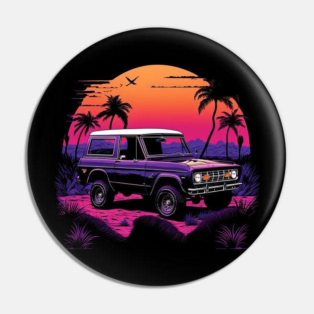 Ford Bronco Vintage Sunset Pin by Kid Relic