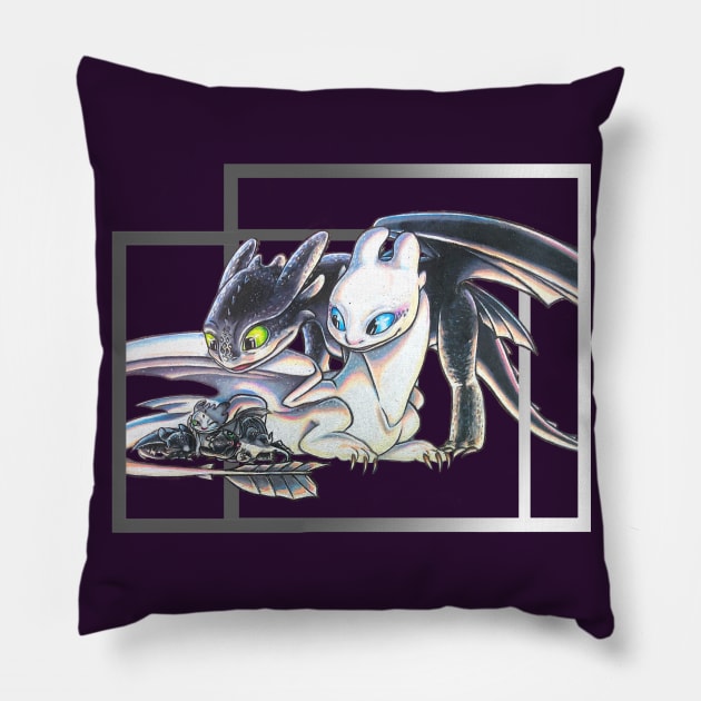 The Hidden World Pillow by barnitz_draws