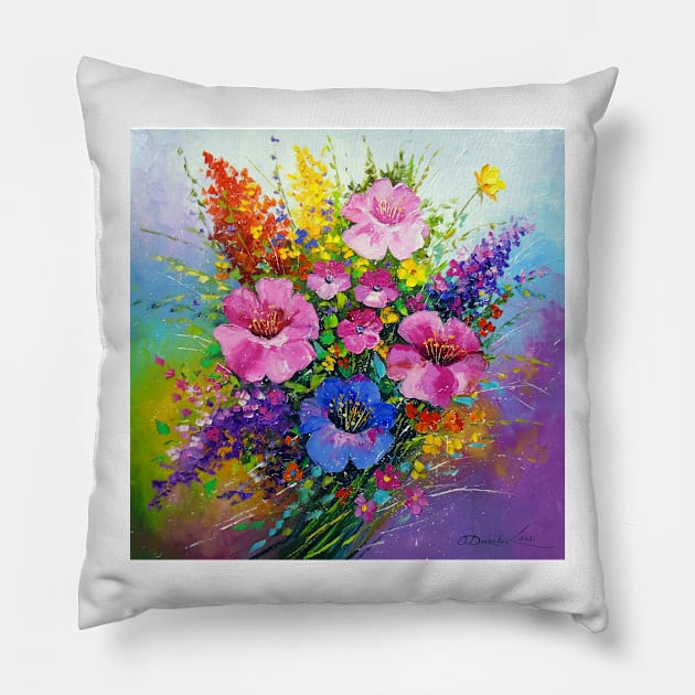 A bouquet of flowers for your beloved Pillow by OLHADARCHUKART