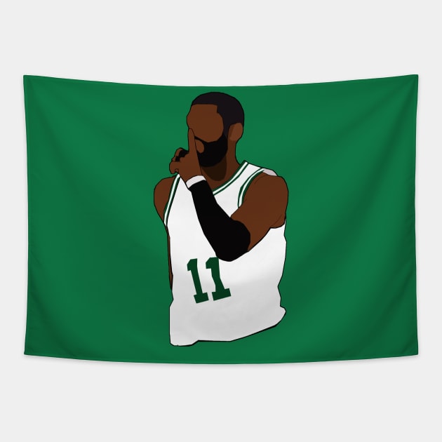 Kyrie Irving Shush - Boston Celtics Tapestry by xavierjfong