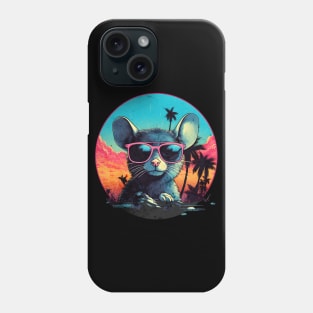 Retro Wave Chillout Grey Mouse Phone Case