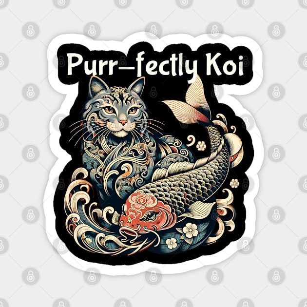 purrfect koi cat Magnet by FnF.Soldier 