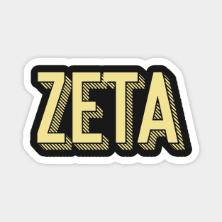 Yellow Zeta Sunshine Letter Magnet