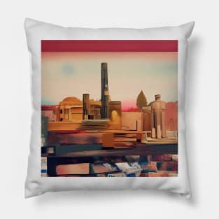 Memories of Pompeii Collage Pillow