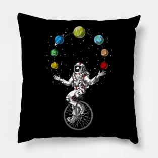 Astronaut Juggling Space Planets Pillow