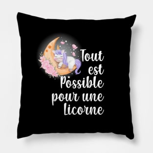 Tout est possible pour une Licorne Pillow