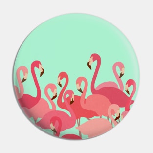 Pink flamingos Pin