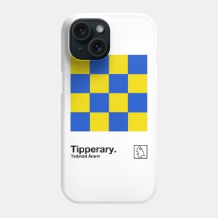 County Tipperary / Original Retro Style Minimalist Poster Design Phone Case