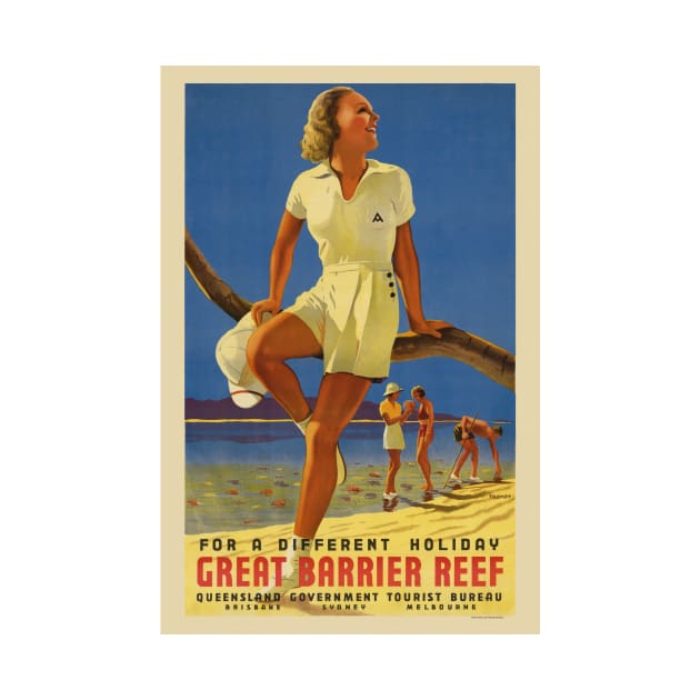 Great Barrier Reef Australia Vintage Poster 1934 by vintagetreasure