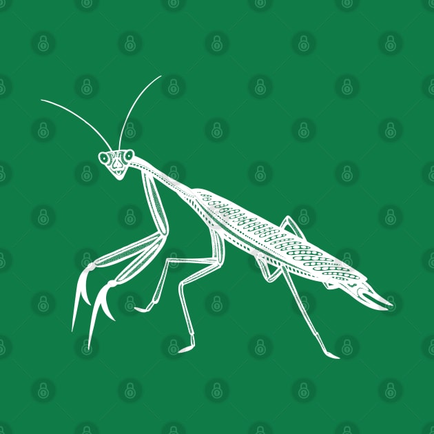 Praying Mantis - insect lovers design by Green Paladin